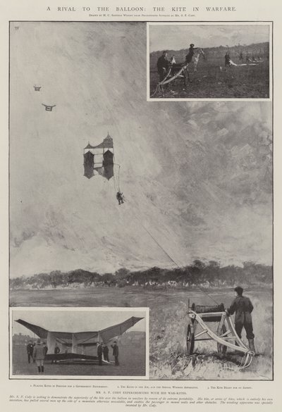 A Rival to the Balloon, the Kite in Warfare by Henry Charles Seppings Wright
